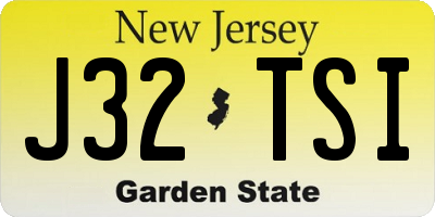 NJ license plate J32TSI