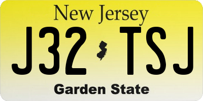 NJ license plate J32TSJ