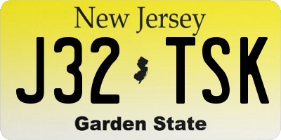 NJ license plate J32TSK