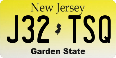 NJ license plate J32TSQ