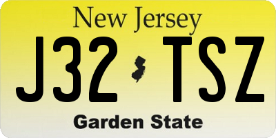 NJ license plate J32TSZ