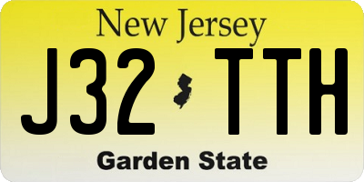 NJ license plate J32TTH