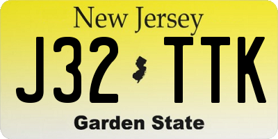 NJ license plate J32TTK