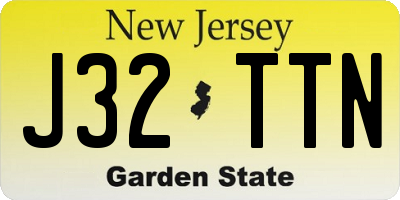 NJ license plate J32TTN