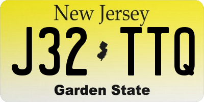 NJ license plate J32TTQ
