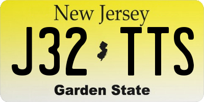 NJ license plate J32TTS