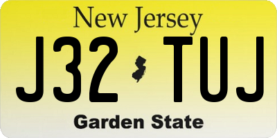 NJ license plate J32TUJ