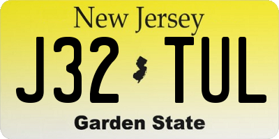NJ license plate J32TUL