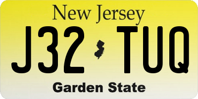 NJ license plate J32TUQ