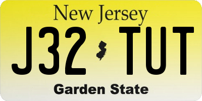 NJ license plate J32TUT