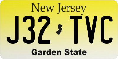 NJ license plate J32TVC
