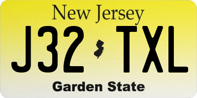 NJ license plate J32TXL