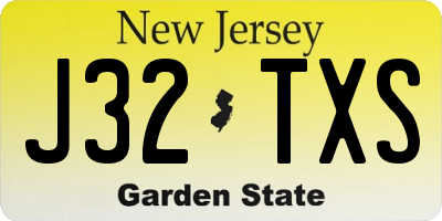 NJ license plate J32TXS