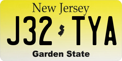 NJ license plate J32TYA