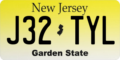NJ license plate J32TYL