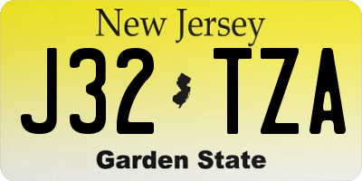 NJ license plate J32TZA