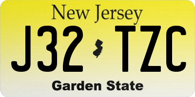 NJ license plate J32TZC