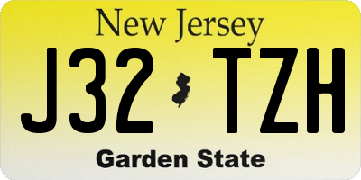 NJ license plate J32TZH