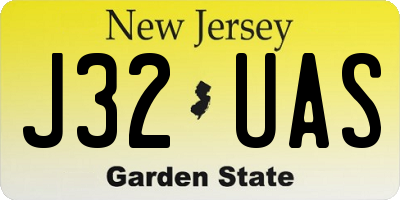 NJ license plate J32UAS