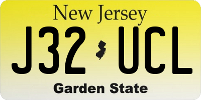 NJ license plate J32UCL