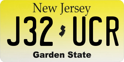 NJ license plate J32UCR
