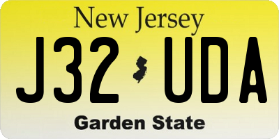 NJ license plate J32UDA