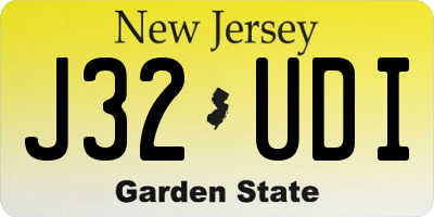 NJ license plate J32UDI