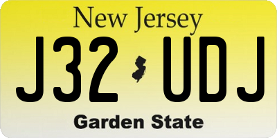 NJ license plate J32UDJ