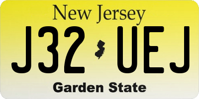 NJ license plate J32UEJ
