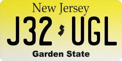 NJ license plate J32UGL
