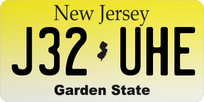 NJ license plate J32UHE