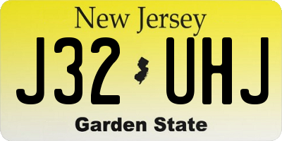 NJ license plate J32UHJ