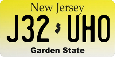 NJ license plate J32UHO