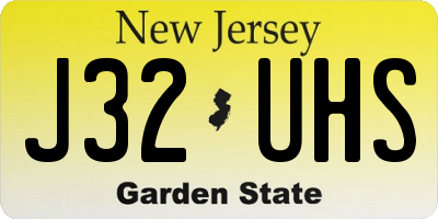 NJ license plate J32UHS