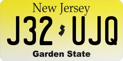 NJ license plate J32UJQ