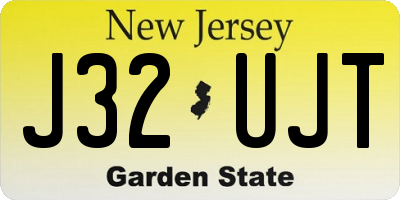NJ license plate J32UJT