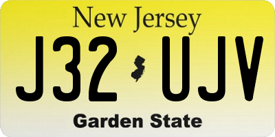 NJ license plate J32UJV
