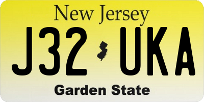 NJ license plate J32UKA