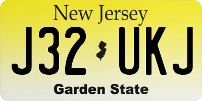 NJ license plate J32UKJ