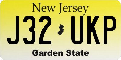 NJ license plate J32UKP