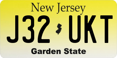 NJ license plate J32UKT
