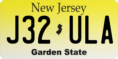 NJ license plate J32ULA