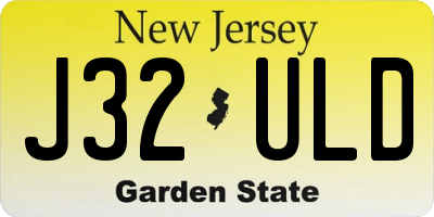 NJ license plate J32ULD