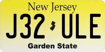 NJ license plate J32ULE