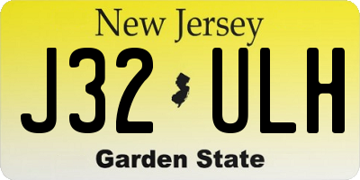 NJ license plate J32ULH