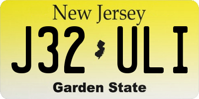 NJ license plate J32ULI