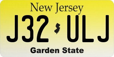 NJ license plate J32ULJ