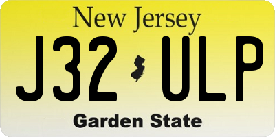 NJ license plate J32ULP