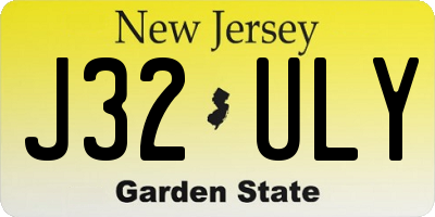 NJ license plate J32ULY