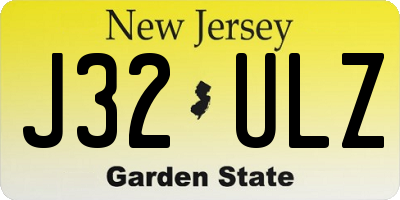 NJ license plate J32ULZ